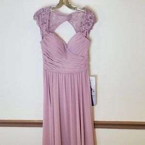 Cap Sleeve Keyhole Back Maxi